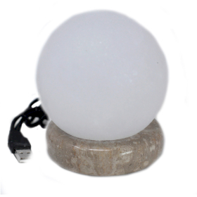 Lampe de Sel USB Boule Blanche 9cm (multi)