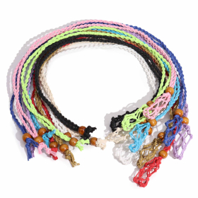 55x Collier avec cordon en cristal et pierres précieuses 45 cm/18 pouces - Lot mixte 5 de chaque couleur