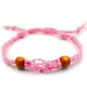 10x Bracelet en cordon pour pierres précieuses 20-28 cm/7,8-11 pouces - Rose