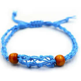 10x Bracelet en cordon pour pierres précieuses 20-28 cm/7,8-11 pouces - Bleu