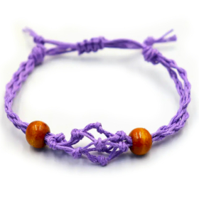 10x Bracelet en cordon pour  pierres précieuses 20-28 cm/7,8-11 pouces - Violet