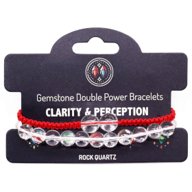 3x Bracelets de pierres à double pouvoir - Quartz rocheux