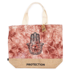 4x Sac 100% naturel - Terracotta délavé - Hamsa - Protection