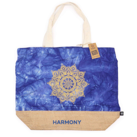 4x Sac 100% naturel - Bleu délavé - Mandala - Harmonie