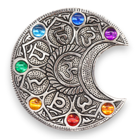 6x Porte-encens Lune des 7 chakras 11,5cm