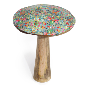 2x Grand champignon - 20 cm - Motif carrelage méditerranéen