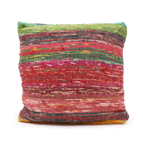 Housses de coussin en tapis de chiffons - 40x40cm - Multicolore