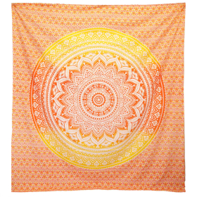 Tenture Murale / Drap de Plage - Umrao Mandala - Orange