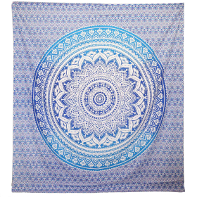 Tenture Murale / Drap de Plage - Umrao Mandala - Bleu