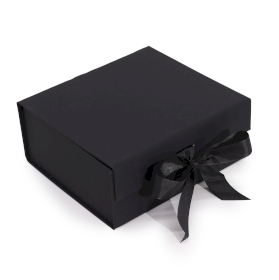 3x Boîte Cadeau Plate  - Rectangulaire Moyen  (20x18.2x8cm) - Noir