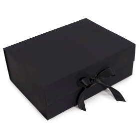 3x Boîte Cadeau Extra Large (33x25x12cm) - Noir