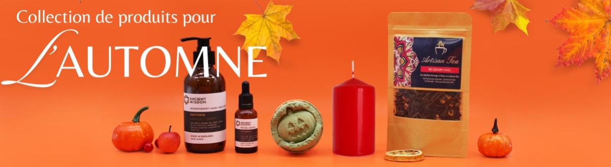 Collection de produits pour l'automne