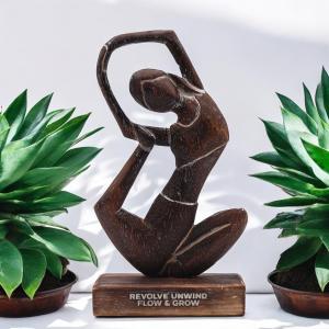 Fournisseur Statues de Yoga en Bois pour Revente