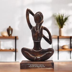 Ventes en gros Statues de Yoga en Bois